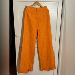Vintage Orange Wide-Leg Pants